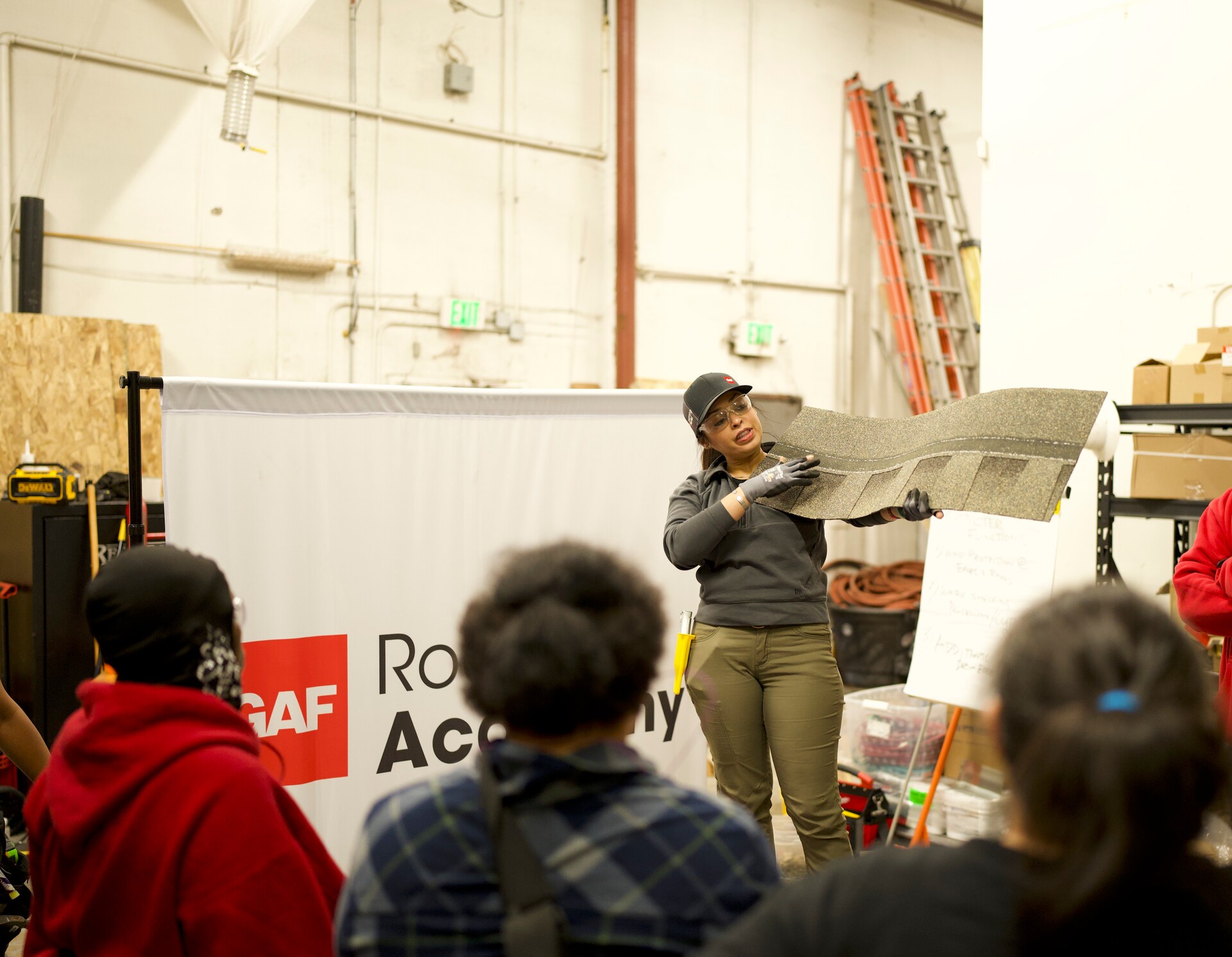 Kimberly Santiago teaches in front of a class