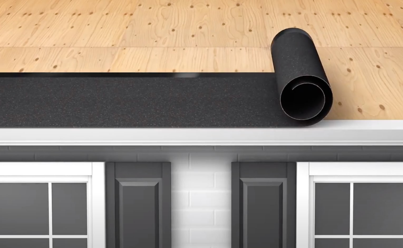 roll on peel and stick ice and water shield roll onto roof