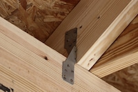 A close-up of a hurricane strap.