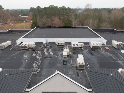 Stock Commercial Roof Photos - Drone