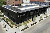 Stanley Center, Muscatine, IA topped with GAF Everguard TPO Extreme roof membrane.