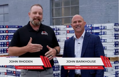 John Rhoden and John Barkhouse addressing camera.