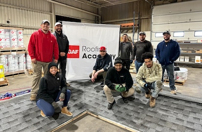 A group of trainees with their instructor at GAF training