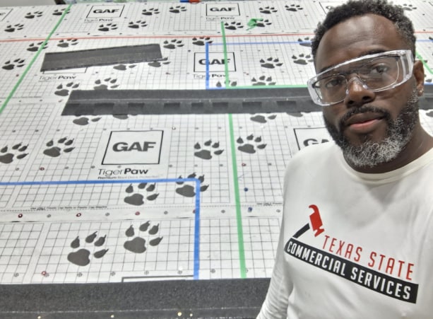 jacob radford at a roofing academy training Jacob Radford at a Roofing Academy training