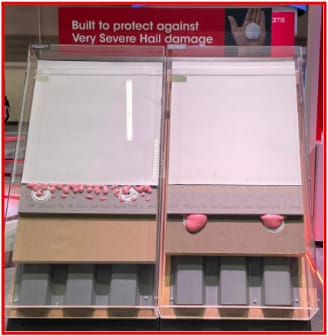 Left is simultaneously fastened 60 mil Fleeceback TPO over glass mat VSH roof board and Polyiso Insulation. Right is 60 mil Fleeceback TPO over glass mat VSH roof board adhered in low rise foam ribbons to mechanically attached Polyiso Insulation.