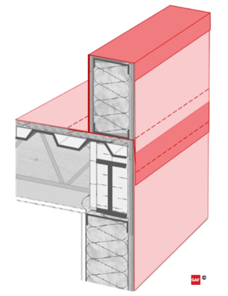 Parapet Air Barriers Integrated