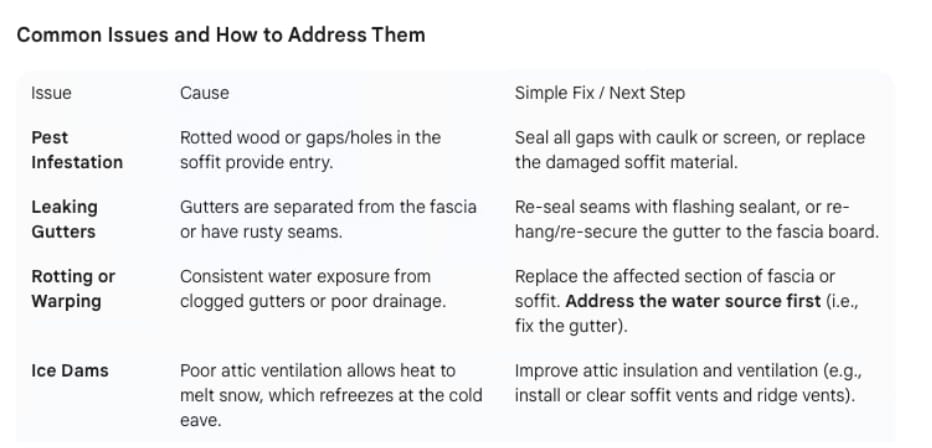 Common Roof Overhang Issues
