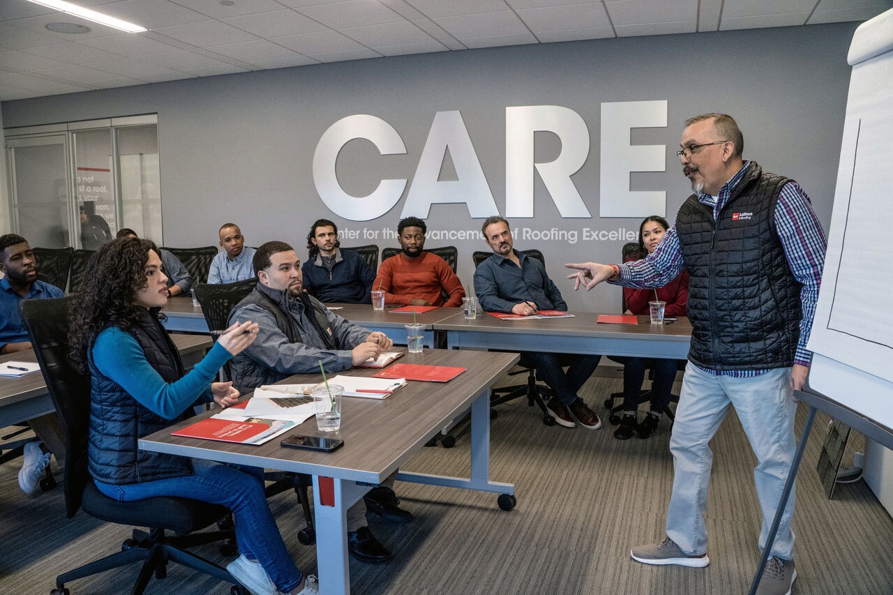 Alan Lopez leads a CARE training class for GAF