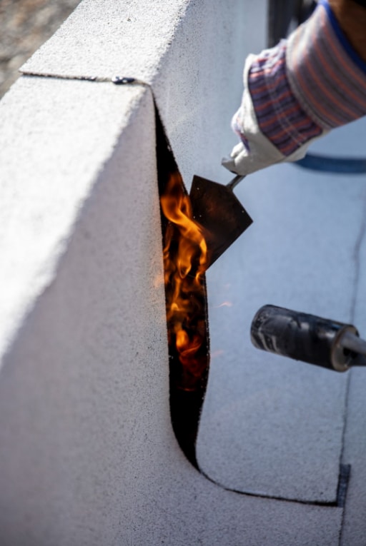 Installation of Torch Down Roofing
