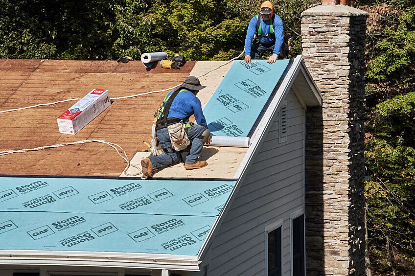 GAF Storm Guard Leak Barrier Install