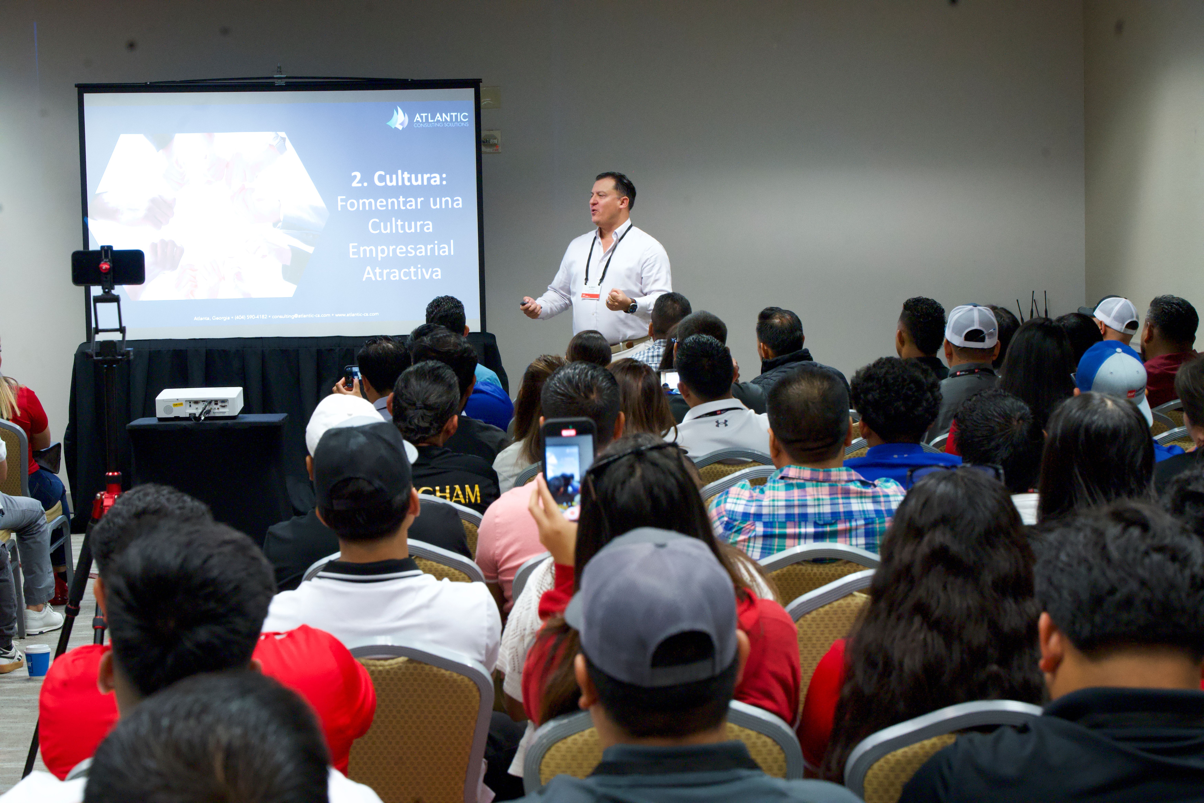 f901b939-ae57-43ae-a77f-488a51b3f610 Learning session at the 2025 Latinos in Roofing Expo