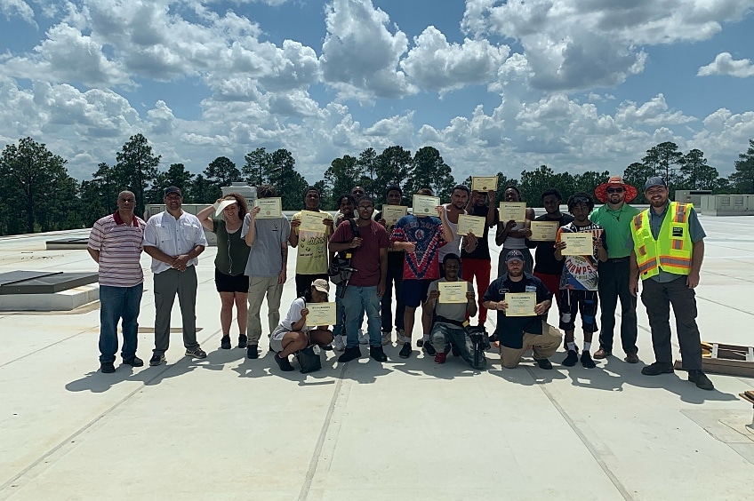 Contractors in a training session