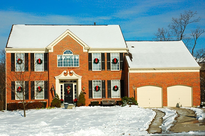 House covered with snow