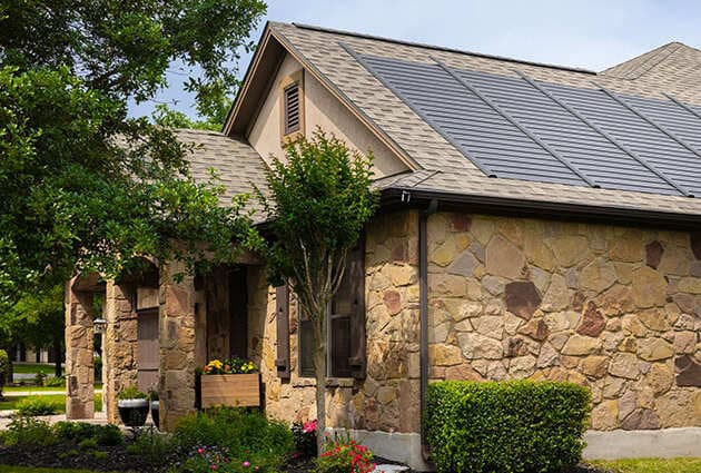 Timberline Solar® offers a solar shingle roofing system designed and assembled in the United States.